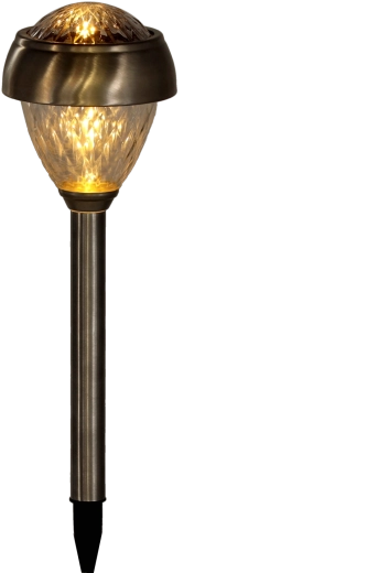 Sončna vrtna svetilka LEYA, topla bela svetloba, nerjavna, 38 cm