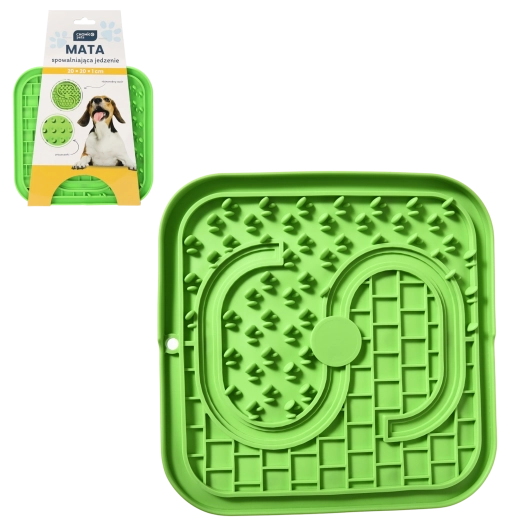 Počasna posoda za pse in mačke 20 × 20 × 1 cm zelena