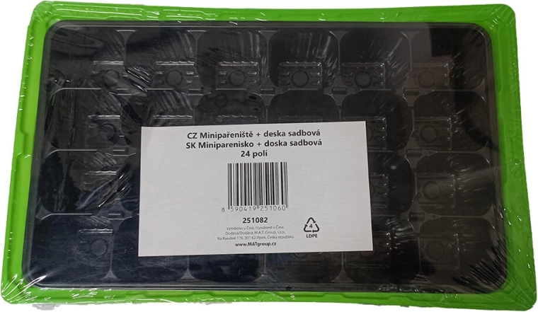 Mini rastlinjak s sadilno ploščo s 24 polji