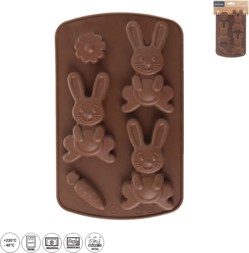 Silicone mould for cookies and pralines, bunny SILLINIE