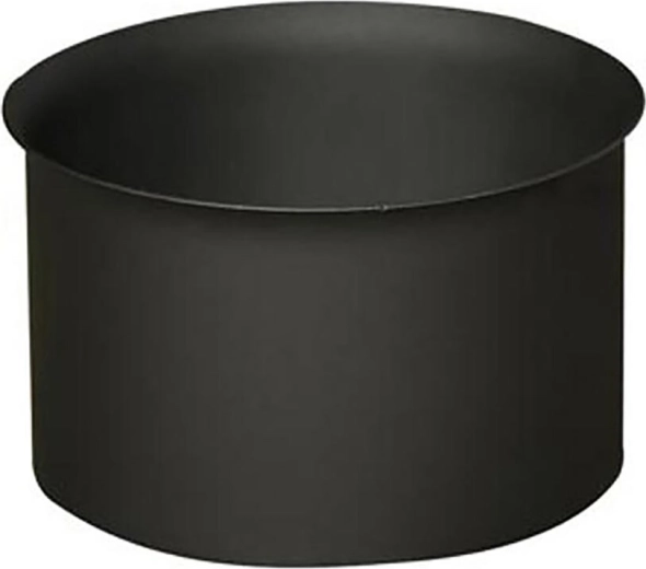 Dimniški tulec 130 mm, debelina 1,5 mm, črn
