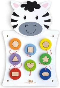Lesena stenska tabla Zebra Montessori VIGA
