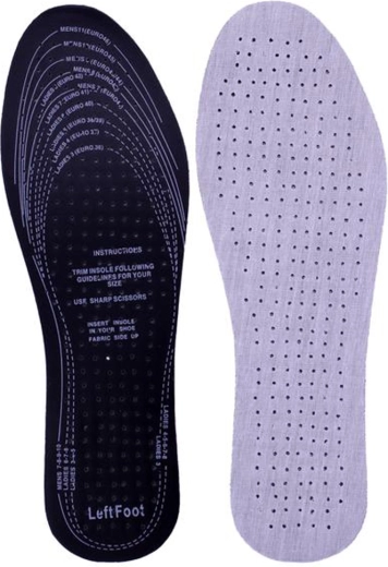 Vložki za čevlje iz bombažne tkanine in lateksa – 1 par