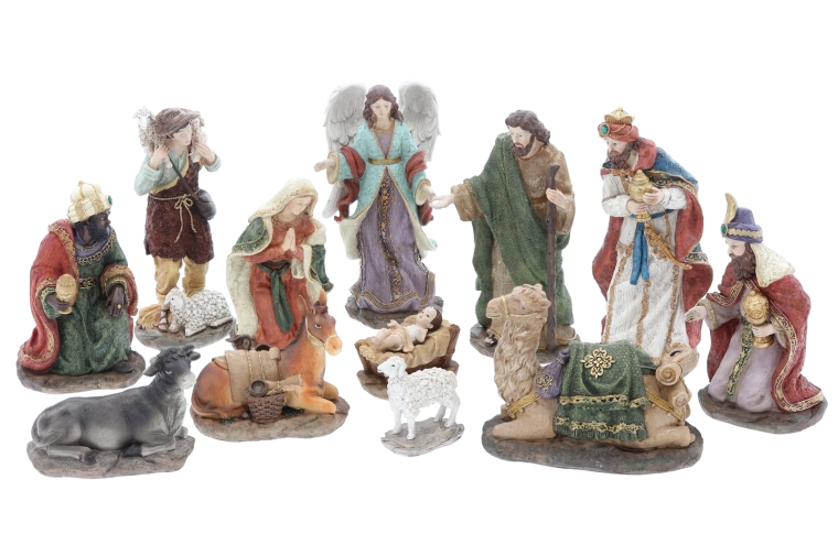 Popolna jaslična scena za praznično vzdušje