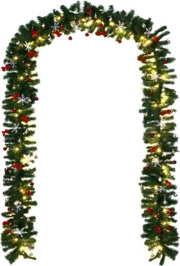 Svetlobna božična girlanda z LED, 2,7 m, z okraski