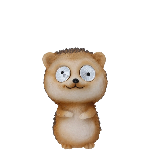 Vrtna sončna figurica ježa s svetlečimi LED očmi