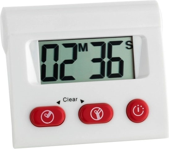 Digitalni časomer in štoparica s pomnilnikom TFA, bela