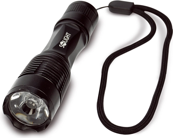 Solight majhna kovinska LED-svetilka 50 lm, črna, na AA - 1 kos