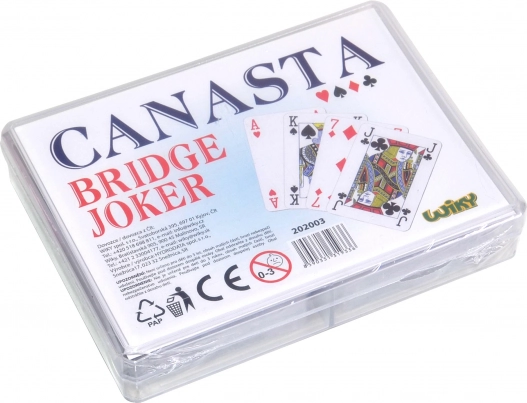 Karte Canasta v plastični škatlici