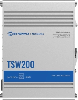 Industrijsko stikalo PoE+ TELTONIKA TSW200, 2× SFP, 8× Gigabit Ethernet