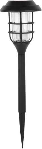 Sončna vrtna svetilka z nastavkom, 12 LED, črna