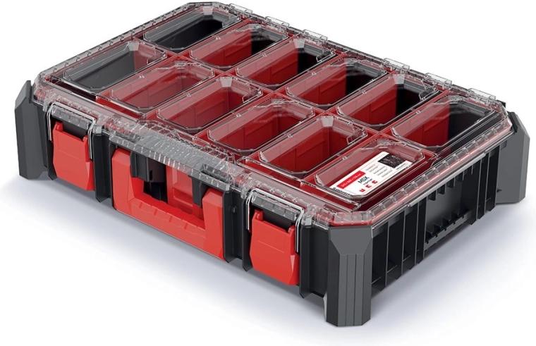 Organizer MSX 54,3 × 39 × 12,6 cm črn s polikarbonatnim pokrovom