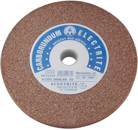 Brusilni kolut 175 × 20 × 20 mm, beli korund A99, zrnatost 24