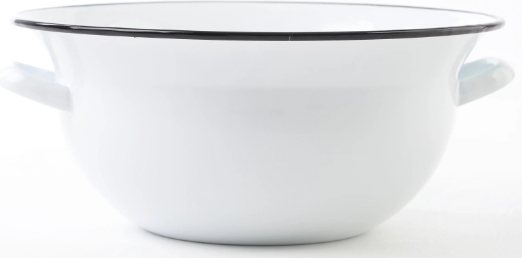 Emajlirana skleda z ročaji 38 cm, 10 l – bela