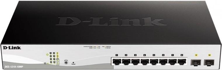 Stikalo D-Link DGS-1210-10MP 8GE PoE 2SFP