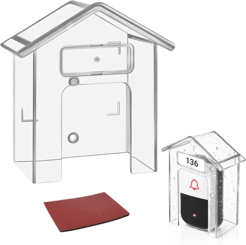 Zaščitni nadstrešek za zvonec RUHHY – prozoren, vodoodporen