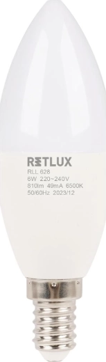 Retlux LED candle bulb E14 6 W 6500 K