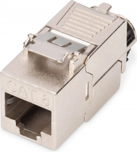 Keystone modul RJ45 (8P8C) Cat 8.1 STP, oklopljen, brez orodja, jeklen