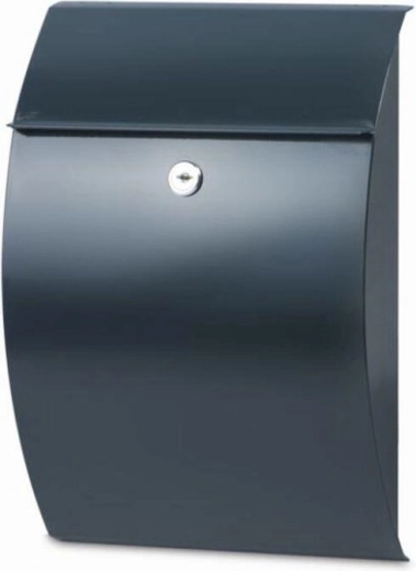 Poštni nabiralnik CAPRI, antracit, pocinkano jeklo, 300 × 215 × 70 mm