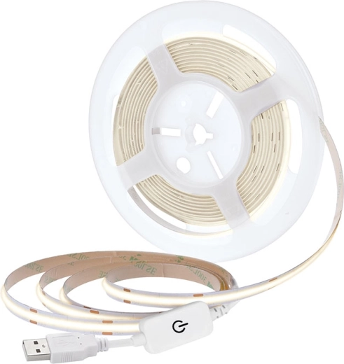Solight LED COB trak 5 m nevtralno bela 4000 K USB s stikalom 8 mm