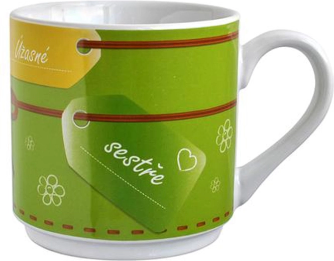 Darilna keramična skodelica za sestro 560 ml
