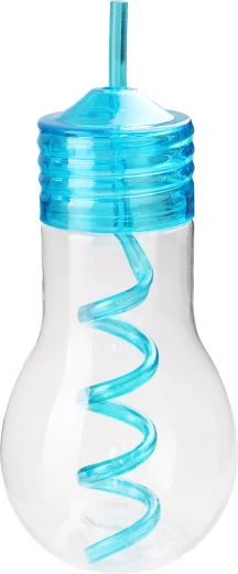 Plastenica s slamico TORO 600 ml v obliki žarnice, mešanica barv