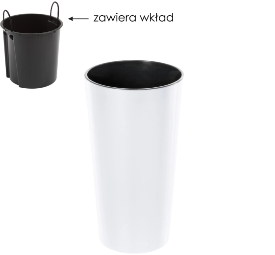 Cvetlični lonec Lilia 19 cm z vložkom Lamela