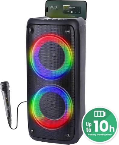 prenosen zvočnik Bluetooth MEDIA-TECH FUNBOX BT s karaoke in RGB osvetlitvijo