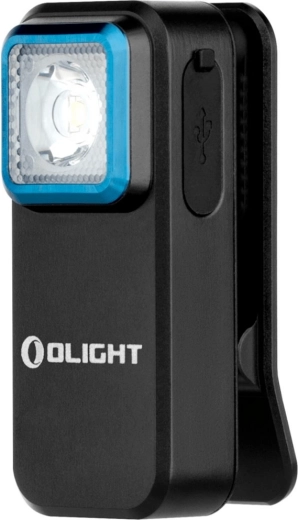 Olight Oclip črna sponkasta polnilna svetilka