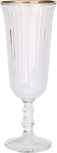 Kozarec za šampanjec 120 ml z zlatim robom