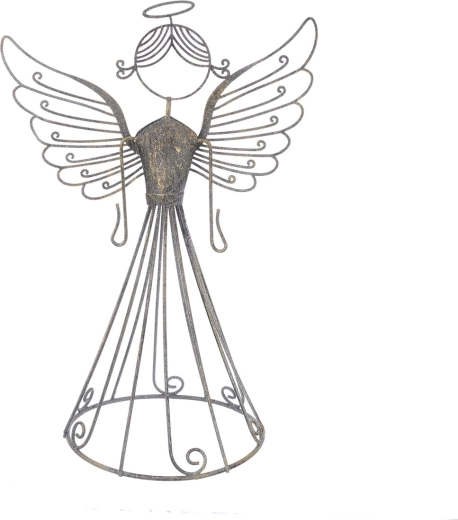 Zlati kovinski angel – notranja dekoracija