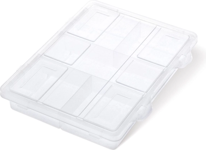 Plastični organizator Knox 200 × 160 × 35 mm, prozoren, 5 predalčkov