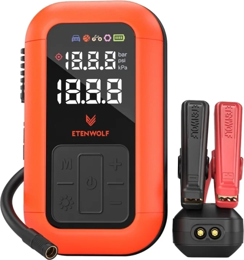 ETENWOLF X6 Pro Car Air Compressor with 8000 mAh Battery