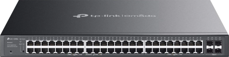 TP-Link Omada gigabitno stikalo 48× RJ45 s PoE+ in 4× SFP, 230 W, brezventilatorsko