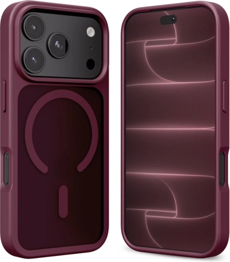 Crong Hybrid Matte Magnetic MagSafe case for iPhone 18 Pro Max / 17 Pro Max – Burgundy