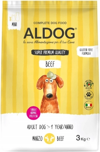 Aldog Beef Mini briketi za odrasle pse majhnih pasem, govedina, 3 kg