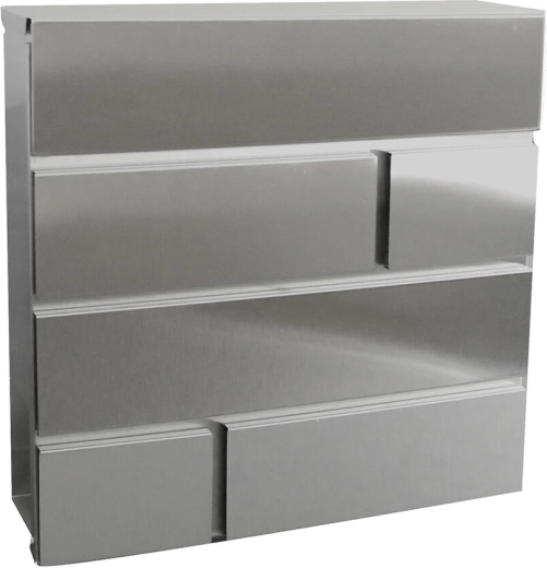 Poštni nabiralnik BRICKS iz nerjavnega jekla 370 × 370 × 105 mm