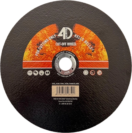 Rezalni kolut za jeklo in inox 230 × 2,0 × 22,2 mm