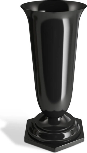 Pogrebna vaza Naty 23 cm, črna, plastična z utežjo