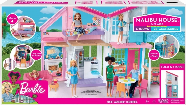 Barbie Malibu prenosna hišica za punčke z dodatki