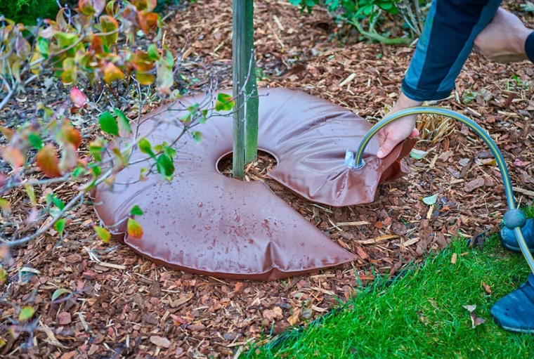 Namakalna vreča za drevesa 100 cm, 75 l, rjava PVC