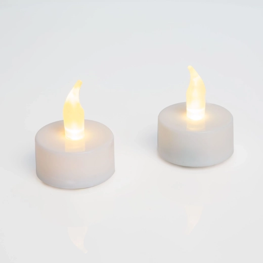 LED čajne svečke bele barve, 2 kosa