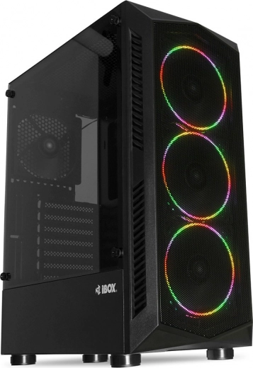 Računalniško ohišje iBOX Lupus 27 s kaljenim steklom in RGB ventilatorji