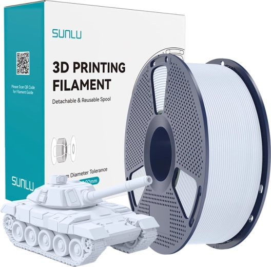 Filament Sunlu PLA+ za visoke hitrosti bel 1,75 mm
