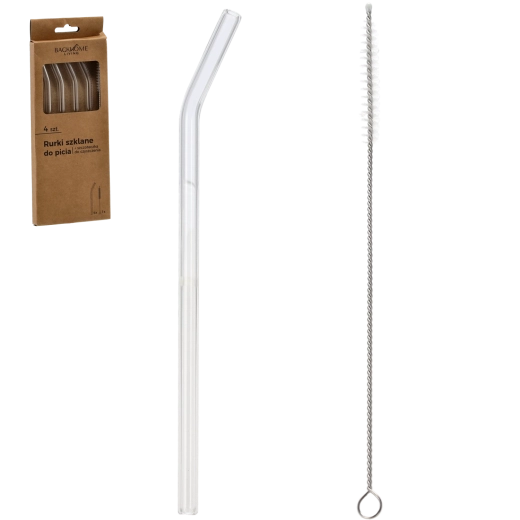 Steklene slamice EXTRALINK s ščetko – set 4 kos