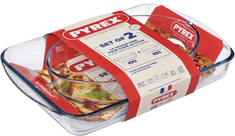 Set steklenih pekačev PYREX 3,7 l + 2,2 l (2 kos)