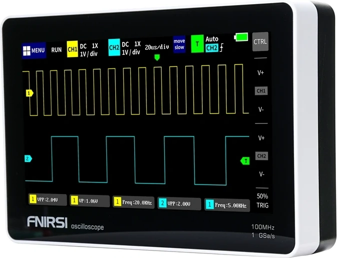 Portable FNIRSI 1013D Tablet Oscilloscope with 7-inch Touchscreen