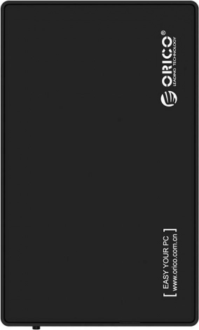 Orico zunanji ohišje za 3,5" HDD/SSD, USB 3.0 5 Gbps, USB‑A na USB‑B, črno