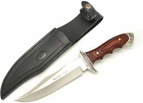 Muela univerzalni nož 16 cm iz koralnega lesa Pakka z usnjenim etuijem