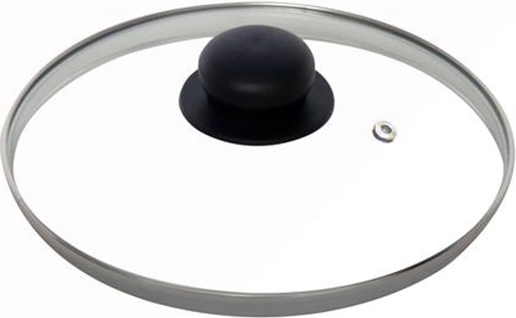 Steklen pokrov 24 cm z nerjavnim robom